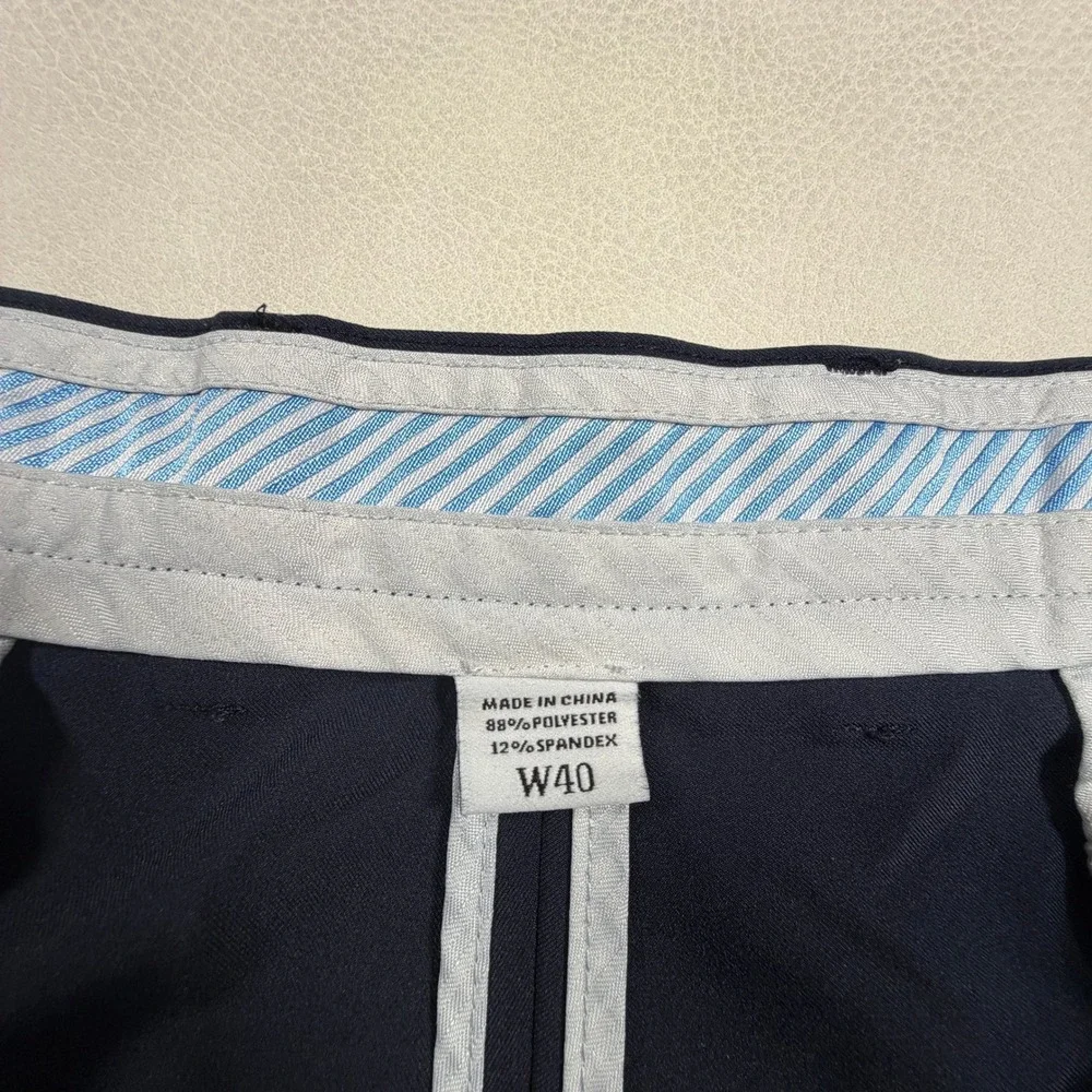 FootJoy Mens Performance Golf Shorts Navy Blue Size 40 Stretch Flat Front‎ FJ